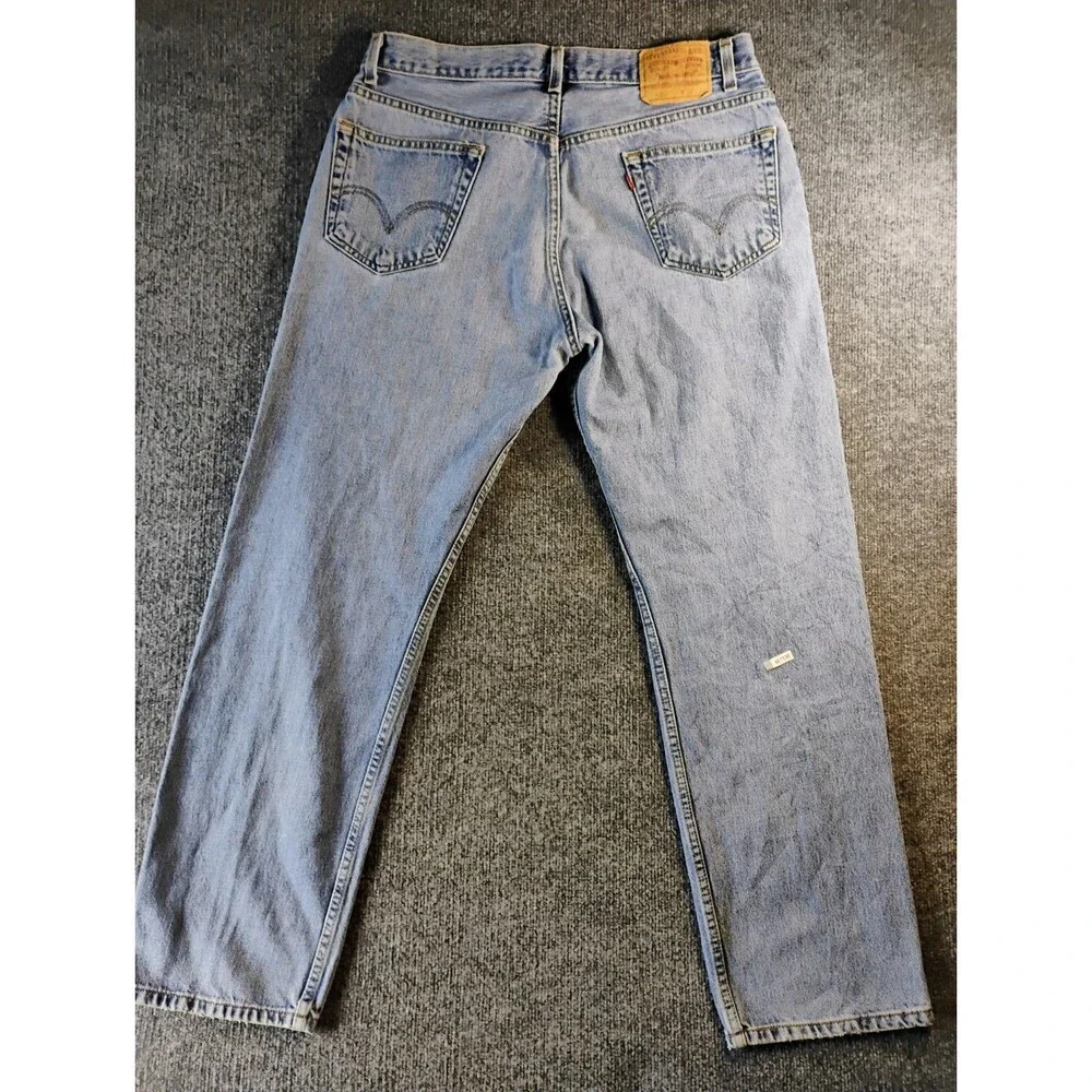 Vintage Levi's 505 Regular Fit Jeans Mens 36x34 Light Wash Straight Leg USA